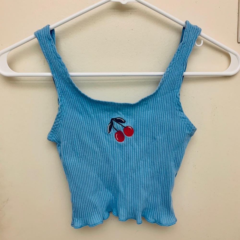 Blue tank top with cherry 🍒